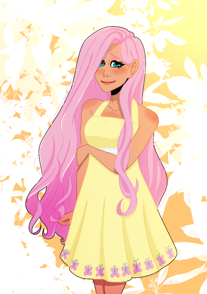 Flutterfly Human Human Fluttershy by MidTheArtist on DeviantArt