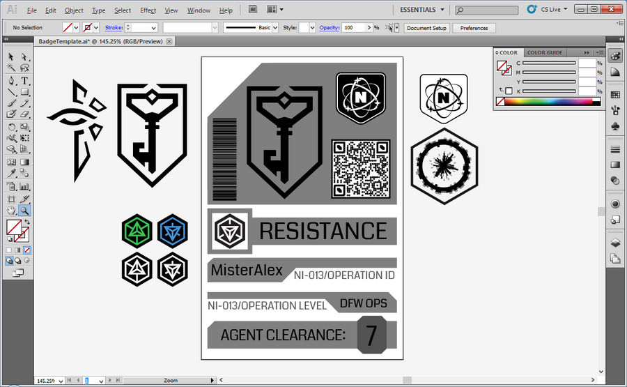 Ingress Agent Badge Template (Vector)