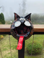 Maybe my luck will turn- Black Cat Bird Feeder