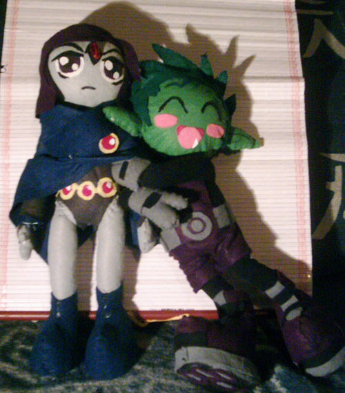 Raven and Beastboy plush