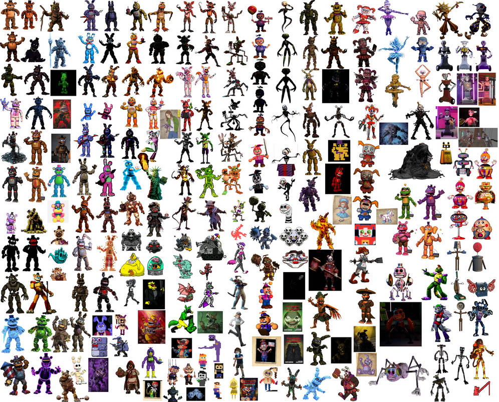 Fnaf Animatronics by Blossomgutz on DeviantArt