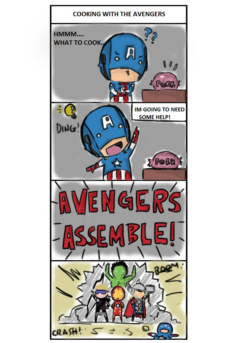 Cooking with the Avengers page 1 of 6