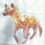 Hyena watercolor sketch
