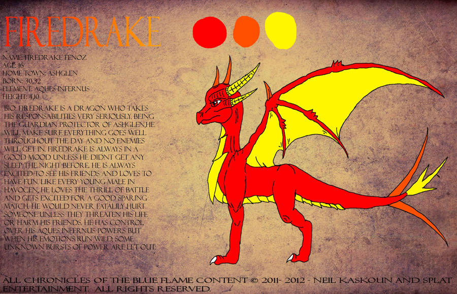 Firedrake ref sheet by NeilFinnArt on DeviantArt