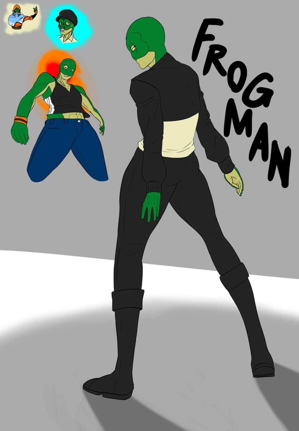 Frogman Regular Frogman Sketch Page by Mickey9TheForceBoy on DeviantArt