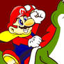 Super Mario Holding a mushroom