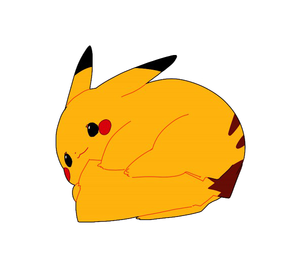 Pikachu Rear View PIKACHU RENDER by MavisWendy on DeviantArt