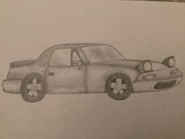 mazda mx5 mk1 from 1990 (MY FIRST CAR DRAWING)