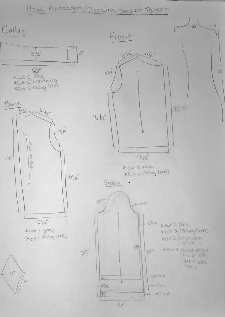 How I made my Howl Jacket: Pattern by LIBRAcos on DeviantArt