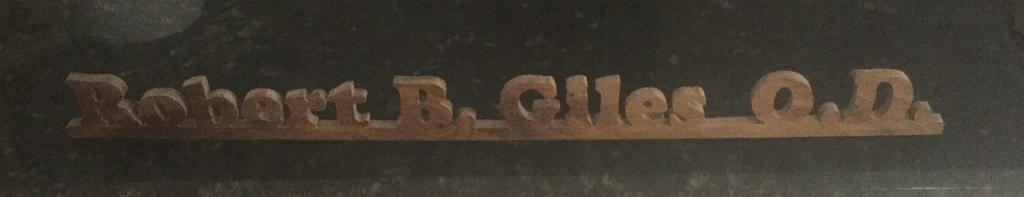 Bobby Giles Name Plate Wood