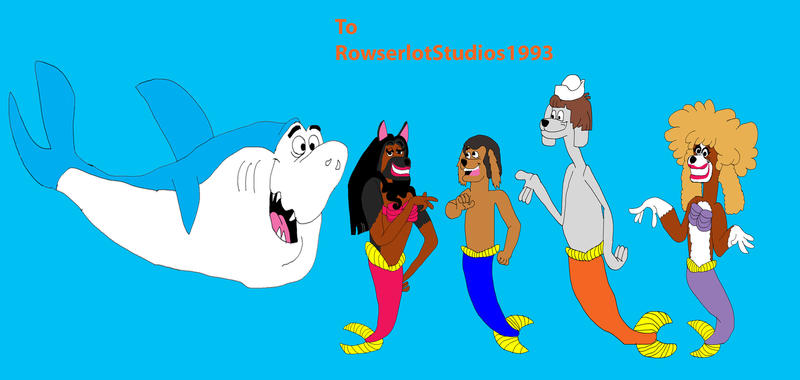 Jabberjaw and the Neptunes as Mer-Dogs by ShaneALF1995 on DeviantArt