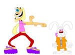 Brandy and Mr. Whiskers in Ren and Stimpy Style