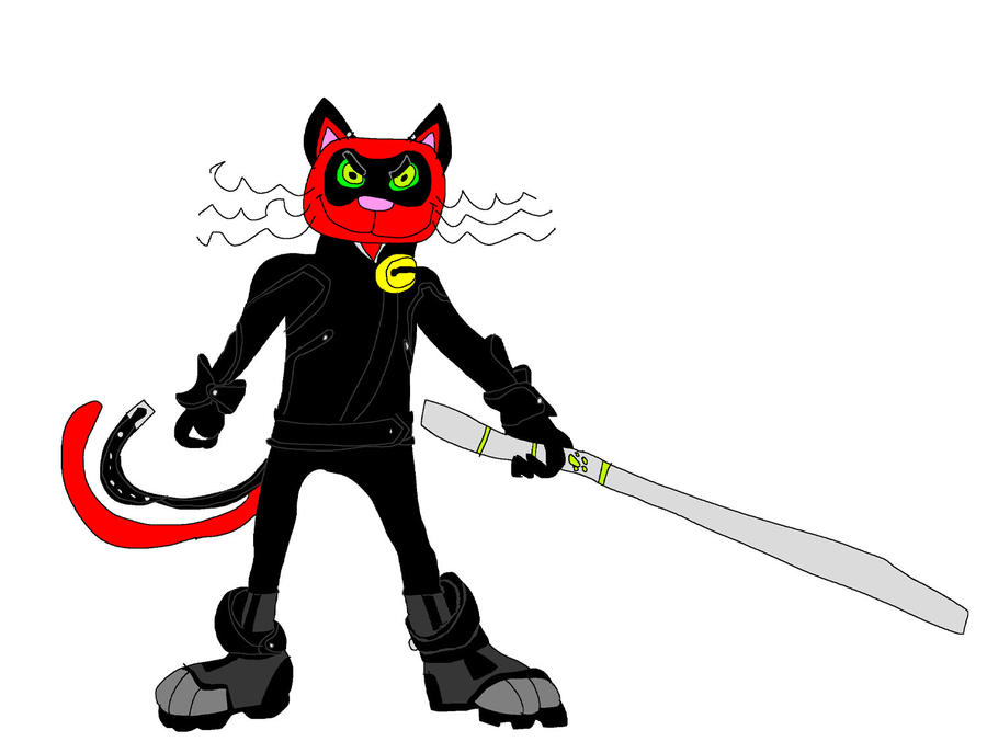 Rotten Ralph dressed up as Cat Noir by ShaneALF1995 on DeviantArt