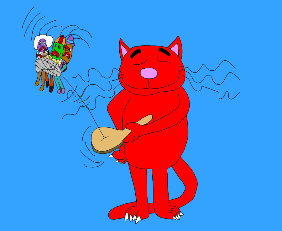 Rotten Ralph Playing Cockroach-Paddle ball by ShaneALF1995 on DeviantArt