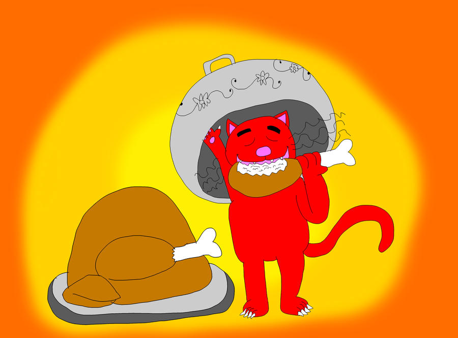 Rotten Ralph is Eating Turkey by ShaneALF1995 on DeviantArt