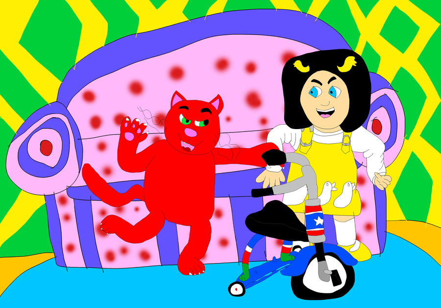 Sarah Rotten Ralph Rotten Ralph Steals Sarah's Bicycle by ShaneALF1995 on DeviantArt