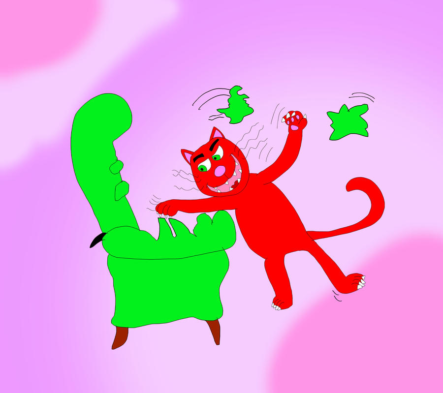 Rotten Ralph Ripping the Chair by ShaneALF1995 on DeviantArt