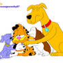 Snoopy and Dog Friends Comforts Garfield