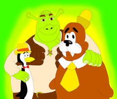 Shrek with Tennesse and Chumley