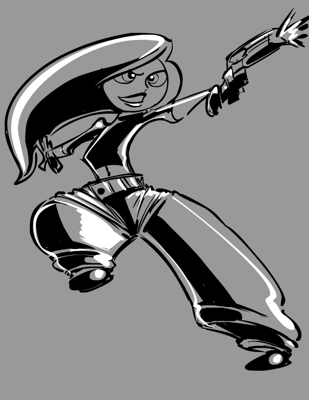 Daily Sketch Challenge: Kim Possible (30 min) by SkipperWing