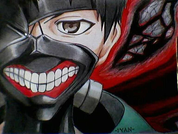 Kaneki Ken with Mask from Tokyo Ghoul by IyanSuvian on DeviantArt