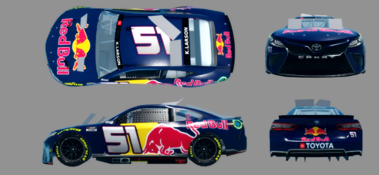51 Modified Racing Number NASCAR Cup Series Red Bull Number 51 by isaacvongsaphay on DeviantArt