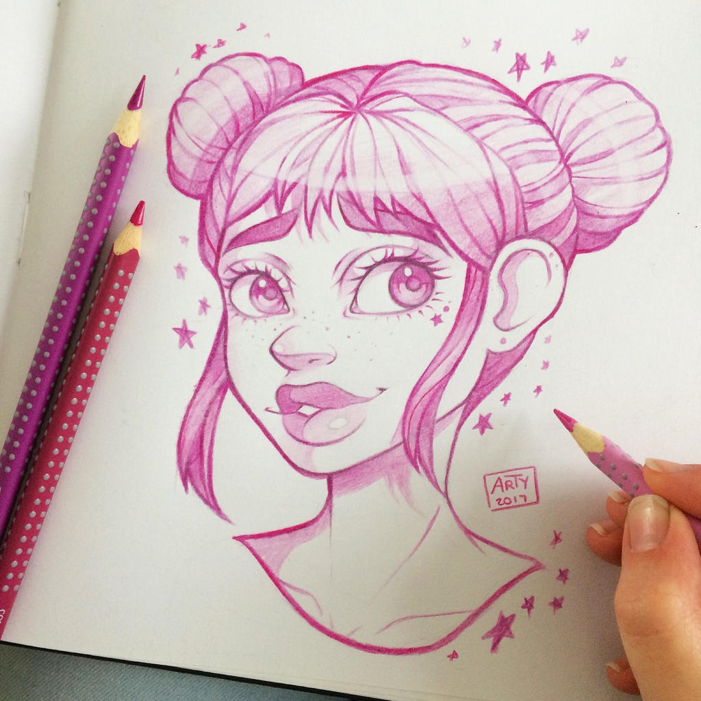 Space Buns by TheLittleArtyThing on DeviantArt