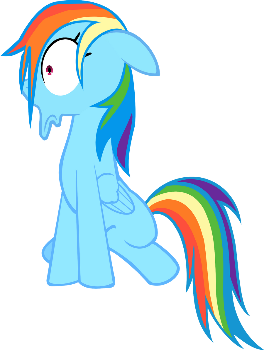 Rainbow Dash Scared Vector