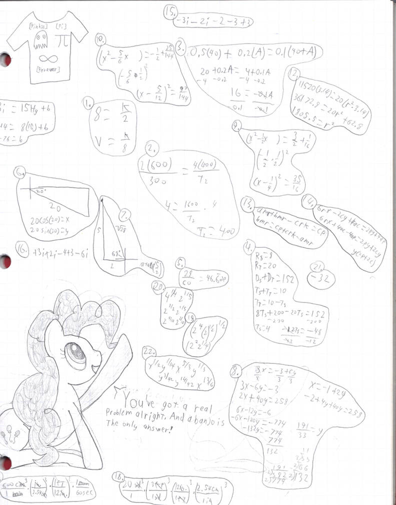 Pinkie Pie helping with math by DarkFlame75 on DeviantArt
