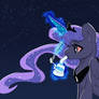 Luna drinking juice