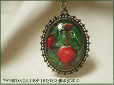 Pomegranate Cabochon Necklace: Mary Tudor Inspired