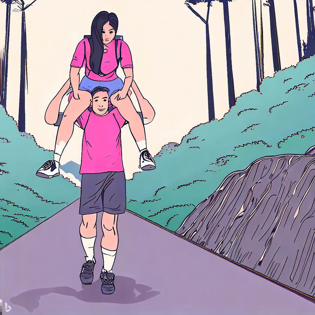 Couple Hiking Shoulder ride by BBWshoulderrides on DeviantArt