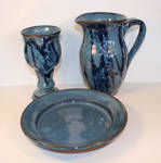 Swirling Blue Communion Set by BlindingBlue