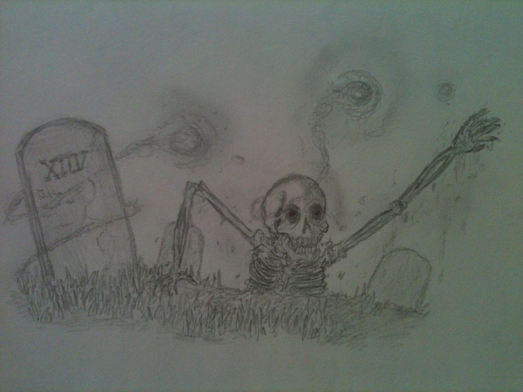 Skeleton Rising by Cl0udBurn on DeviantArt