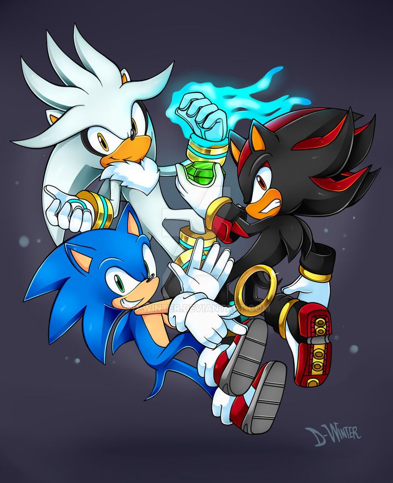 Sonic, Silver and Shadow by SoriaD on DeviantArt