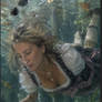 Munich Dirndl Girl Diving into Fountain Basin after Oktoberfest 26