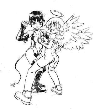 demon and angel