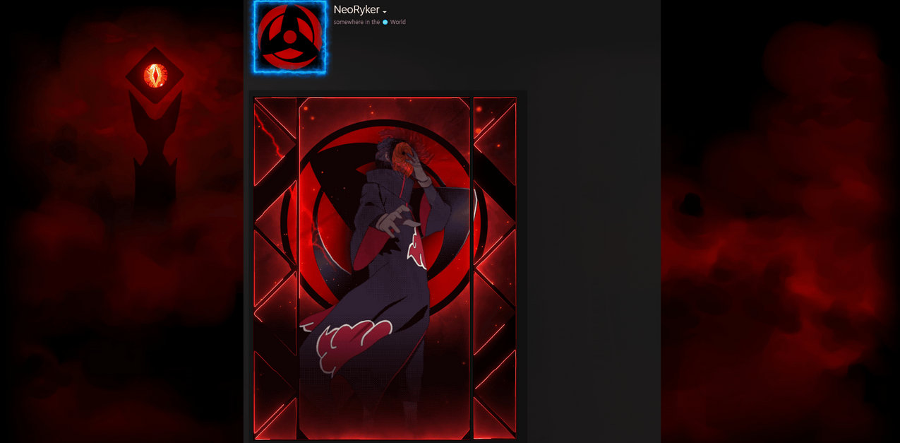 Obito Uchiha Red Neon Steam Artwork(Animated) by NeoRyker08 on DeviantArt