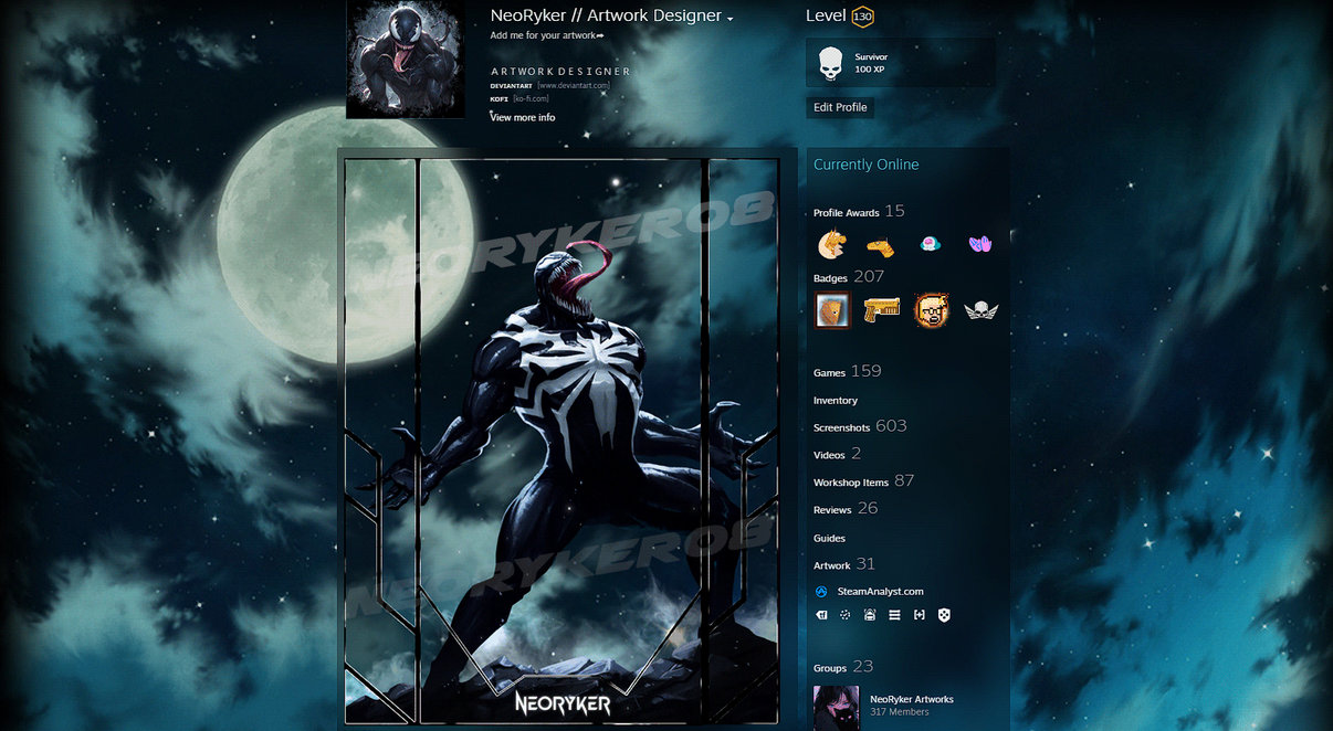 Venom Steam Artwork (Animated) by NeoRyker08 on DeviantArt