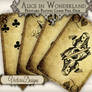 Printable Grunge Alice in Wonderland Playing Cards