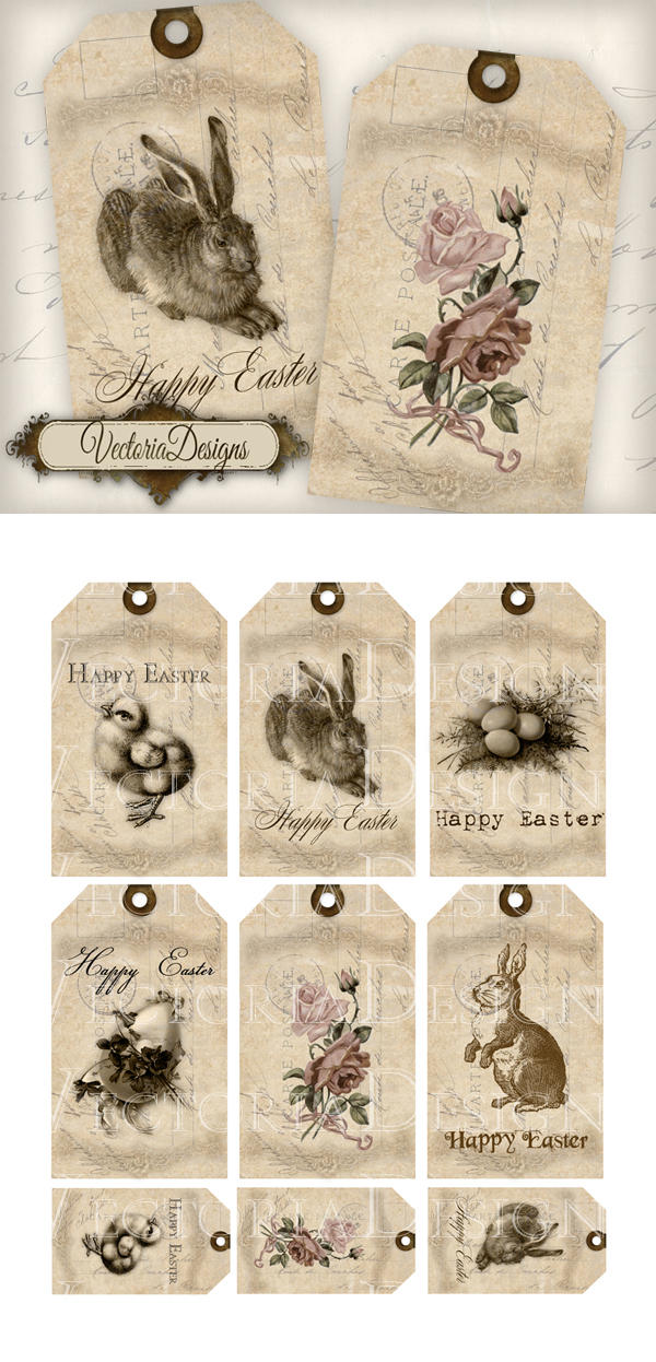 Printable Easter Tags By VectoriaDesigns On DeviantArt