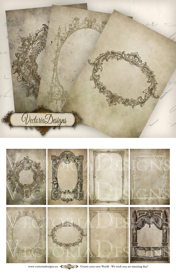 Printable Antique Frames ATC By VectoriaDesigns On DeviantArt