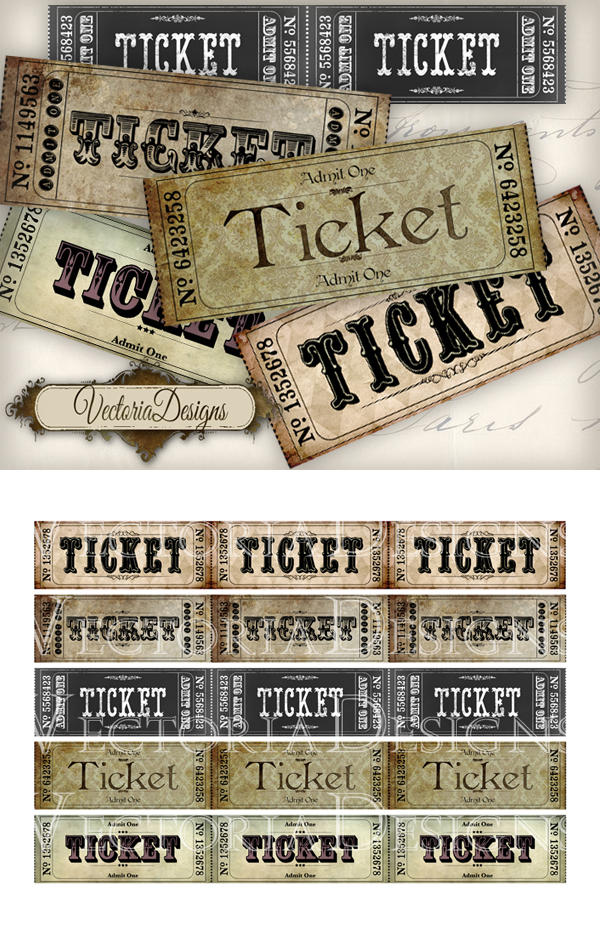 Printable Tickets by VectoriaDesigns on DeviantArt Printable Tickets by VectoriaDesigns on DeviantArt