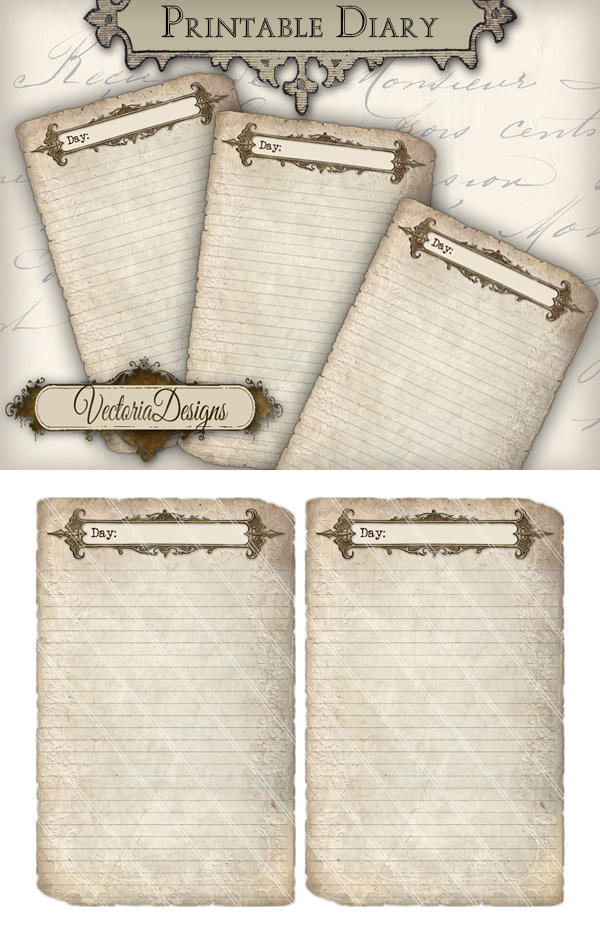 Printable Diary Page By VectoriaDesigns On DeviantArt