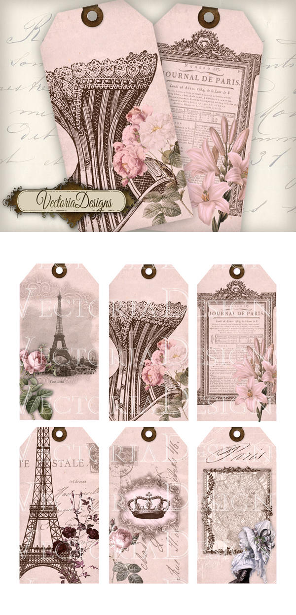 Printable Paris Gift Tags By VectoriaDesigns On DeviantArt