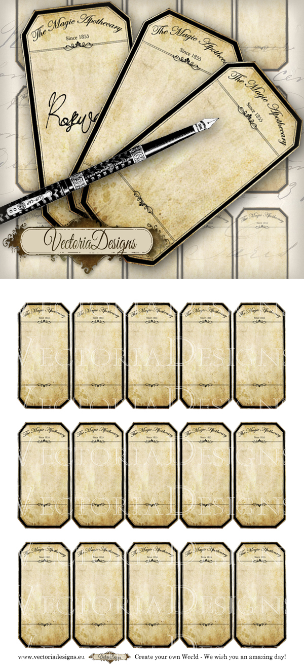 Tag Label Set Blank Vintage Paper Tags Stock Illustration