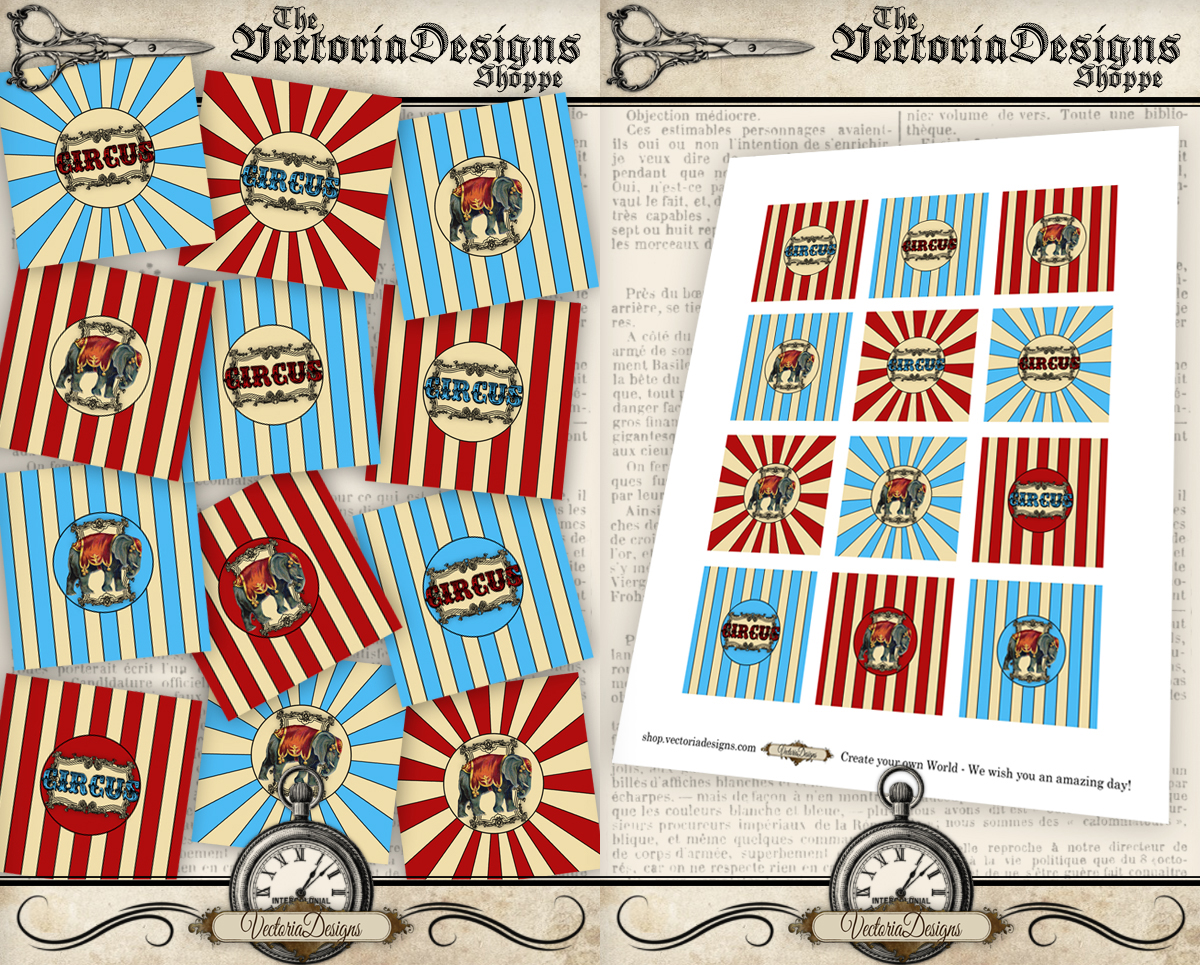Printable Circus Cupcake Toppers By VectoriaDesigns On DeviantArt