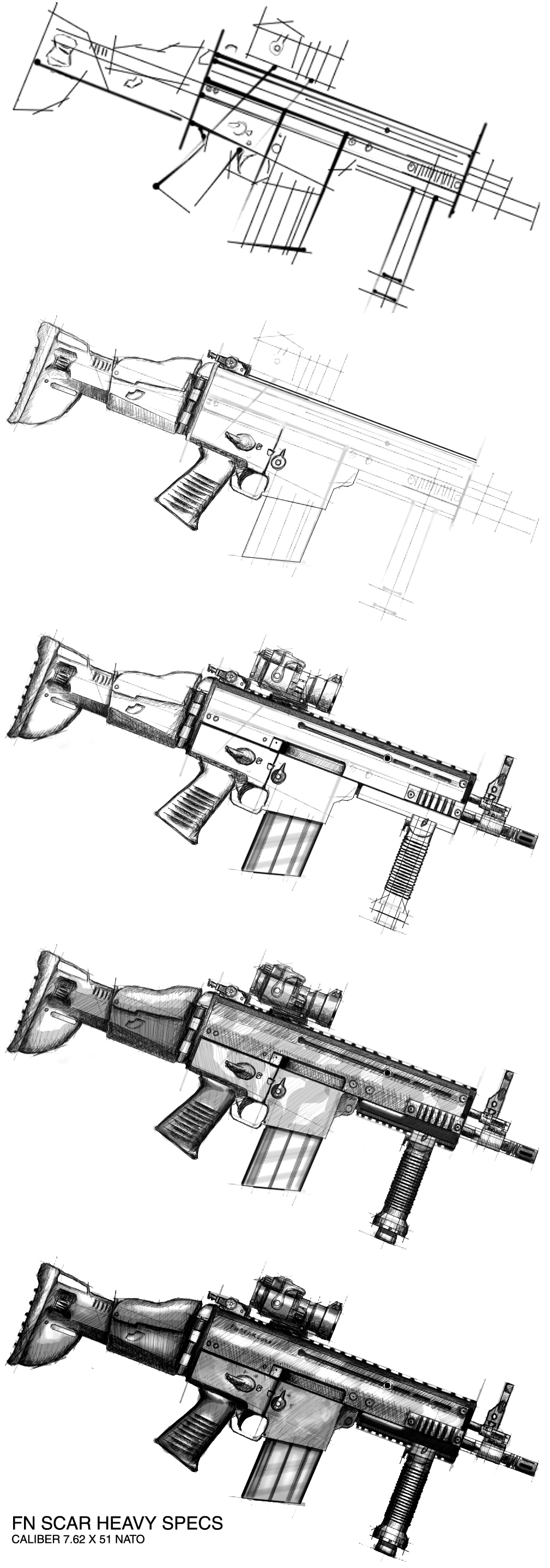 FN SCAR speed painting