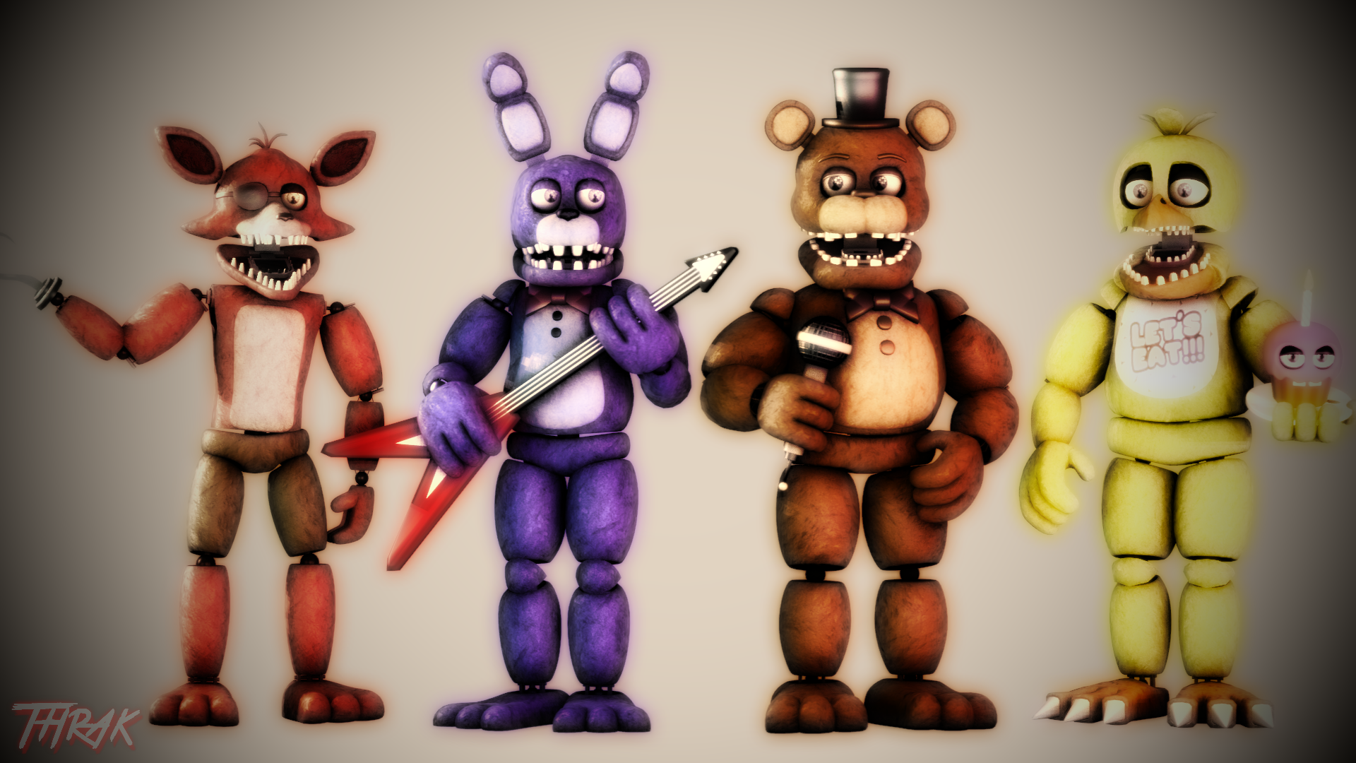 FNAF Animatronics 1-2 by AchileisYTB.deviantart.com on @DeviantArt