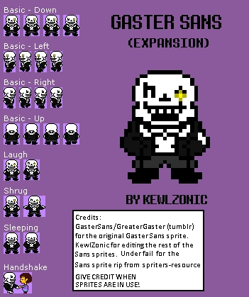 GasterSans Sprites (GIVE CREDIT WHEN USED)